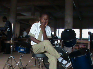 2013 Student with new drum set courtesy of Staff of Benesure Canada Inc1.JPG